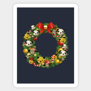 Sooty Christmas Wreath Sticker